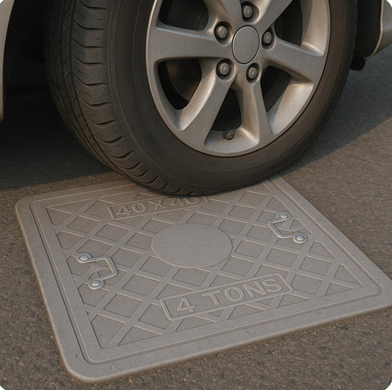 Tapa y marco de resina para cámaras