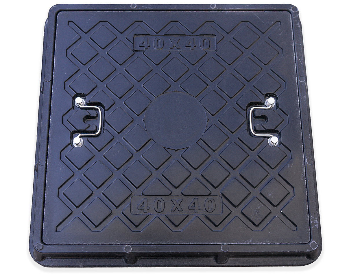 Tapa y marco camara de resina - Transito ligero - 40X40