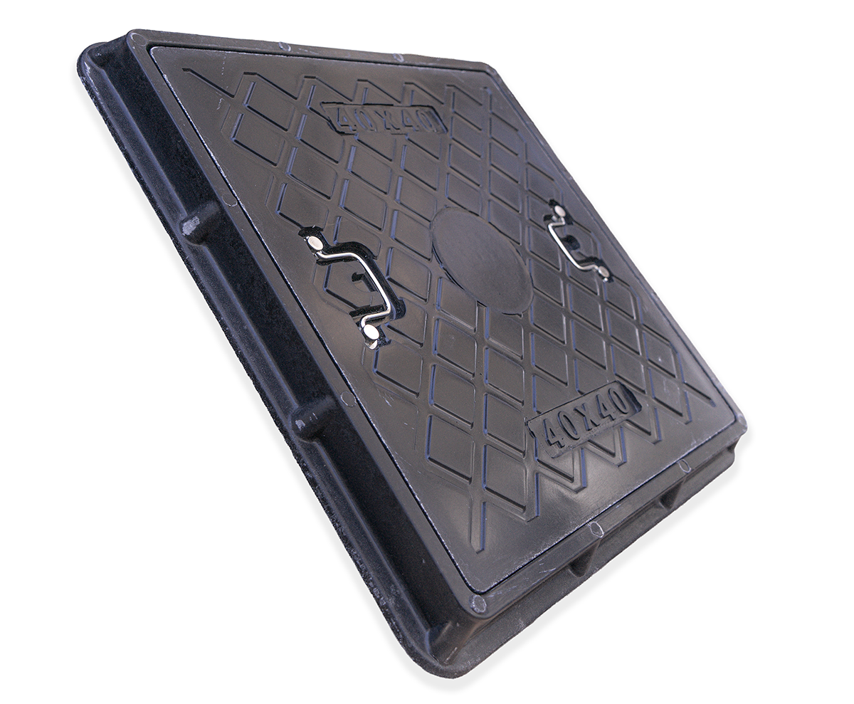 Tapa y marco camara de resina - Transito ligero - 40X40