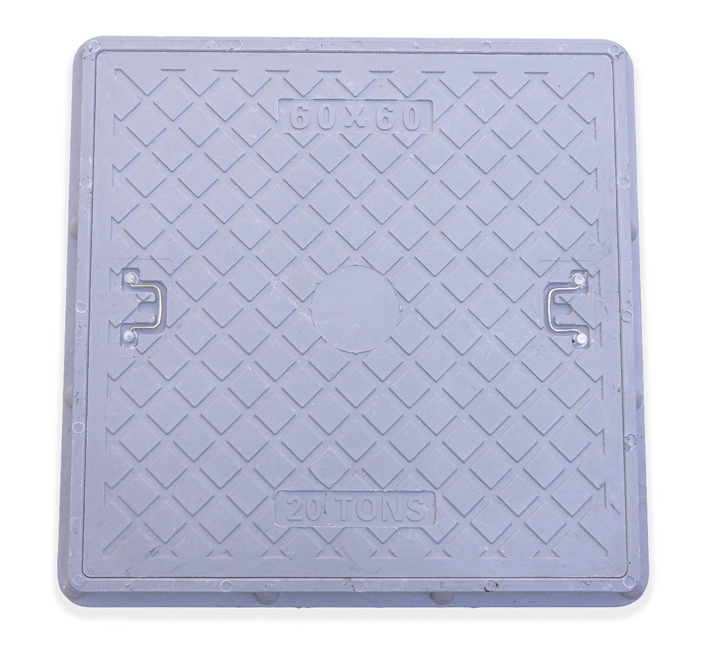 Tapa y marco camara de resina reforzada - 20T - 60X60