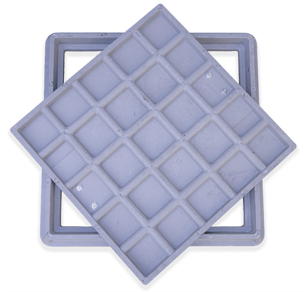 Tapa y marco camara de resina reforzada - 20T - 60X60