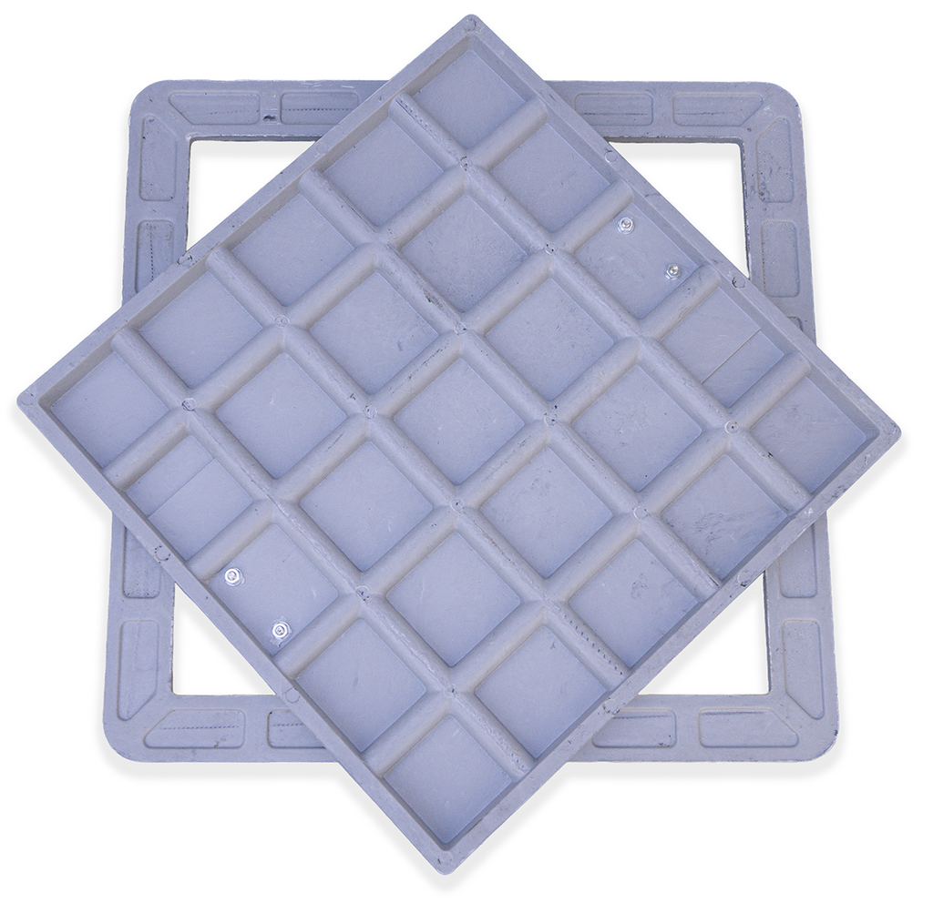 Tapa y marco camara de resina reforzada - 20T - 60X60