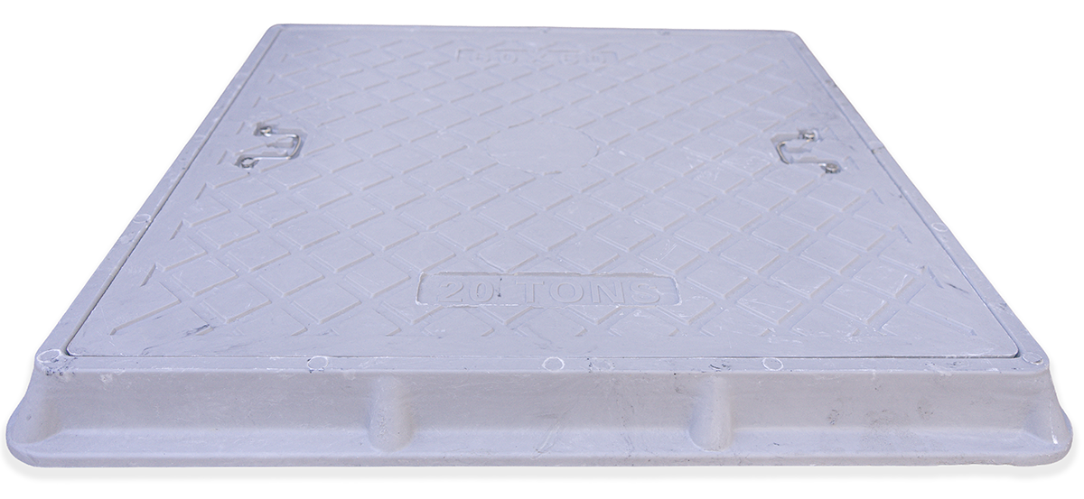 Tapa y marco camara de resina reforzada - 20T - 60X60