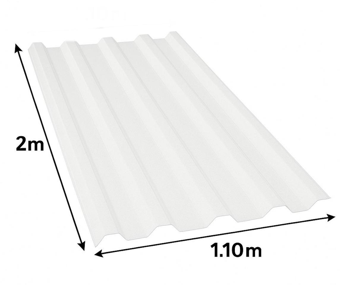 Chapa en fibra de vidrio trapezoideal