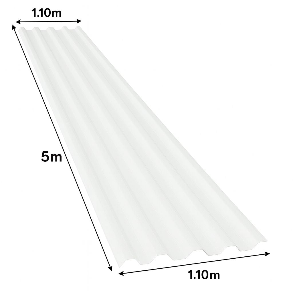 Chapa en fibra de vidrio trapezoideal